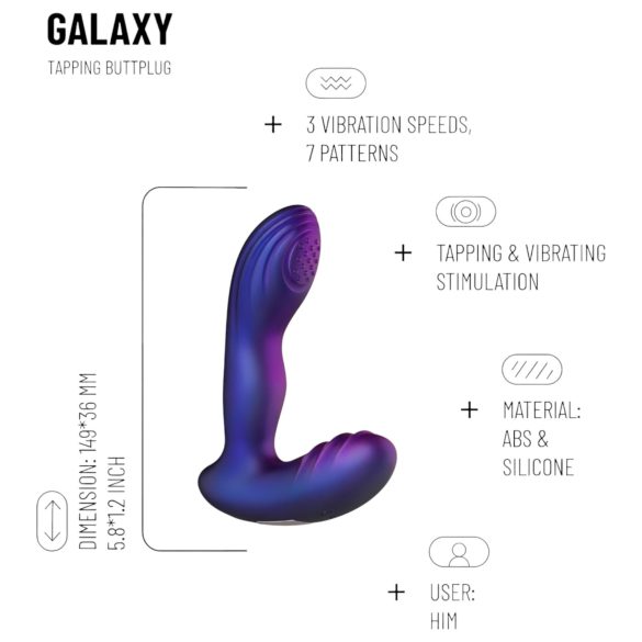Hueman Galaxy - pulsierender Anal-Vibrator (lila)