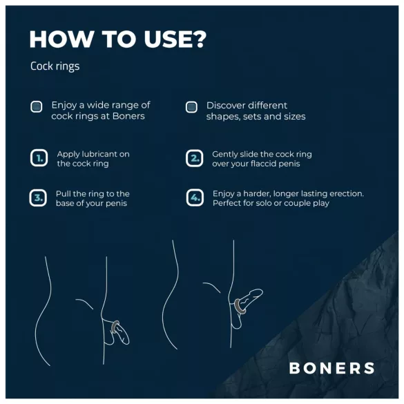 Boners Ergo - Silikon Penisring (Grau)
