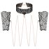 Rosy Gold - Halsband & Handfesseln (schwarz)