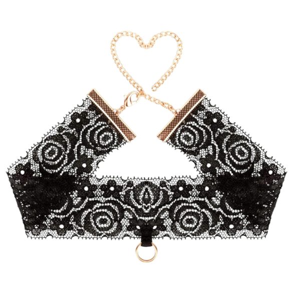 Rosy Gold - Halsband & Handfesseln (schwarz)