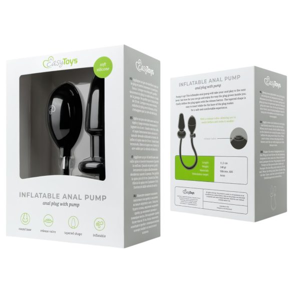 EasyToys - aufblasbarer Analplug (schwarz)