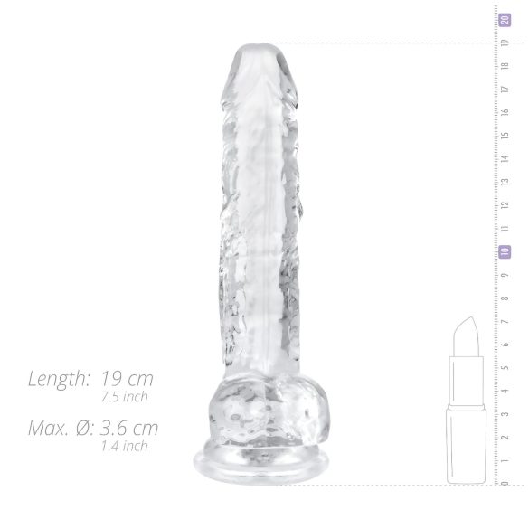 EasyToys - Hoden-Dildo - 17cm (transparent)