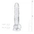 EasyToys - Hoden-Dildo - 17cm (transparent)