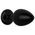 /Easytoys Anal Kollektion - Metall Anal Plug mit Stein - M (schwarz)