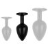 /Easytoys Anal Kollektion - Metall Anal Plug mit Stein - M (schwarz)