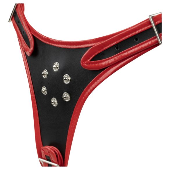 Easytoys - Strap-On Slip mit Dreifach-Dildo (Schwarz)