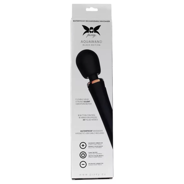 Pixey Aquawand - wasserdichter Massagevibrator (schwarz)