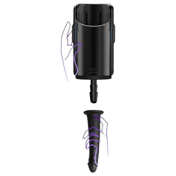 Kiiroo realistisch Vakuum Dildo - 19cm (schwarz)