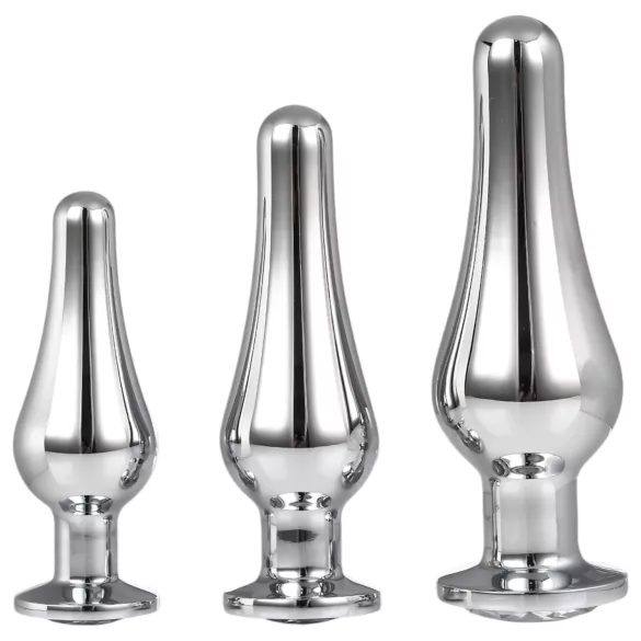 Gleaming Love - Analkegel-Set (silber, 3-teilig)