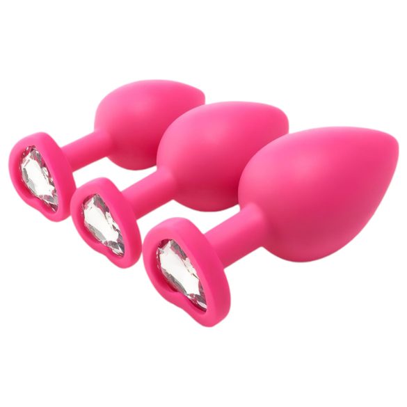 Flirts Anal-Trainingsset - Anal-Plug-Set (3 Stk.) - Pink