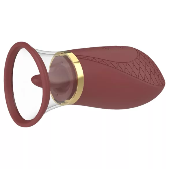 Dreamtoys Roxy - Saug- und Leck-Vibrator (Bordeaux)