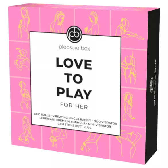 Pleasure Box Love to Play - Vibrator Set - 6-teilig (Pink-Lila)