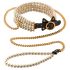 Allure - Perlenhalsband mit Leine (schwarz)