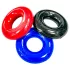 Kiotos Max-Stretch - dehnbares Penisring-Set (schwarz/rot/blau)