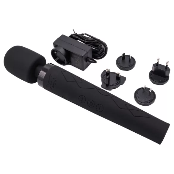 Pixey Deluxe Black Velvet - Zauberstab-Vibrator Größe L (schwarz)
