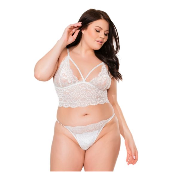 Coquette - Spitzen Dessous-Set - Weiß (XL)