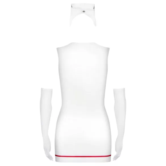 Obsessive Emergency - Krankenschwester-Outfit - Weiß (S/M)