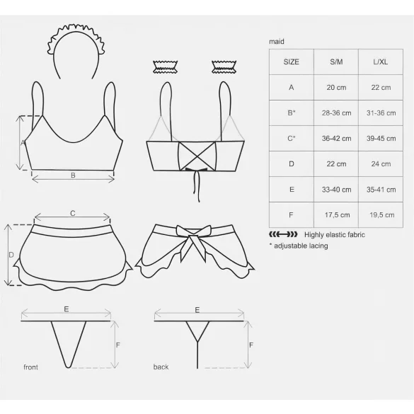 Obsessive Maid - Dienstmädchen Set (5-teilig)