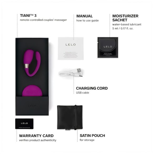 LELO Tiani 3 - Silikonpaarvibrator (lila)