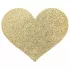 Bijoux Indiscrets Flash - glitzernde Herz-Brustwarzenaufkleber (gold)