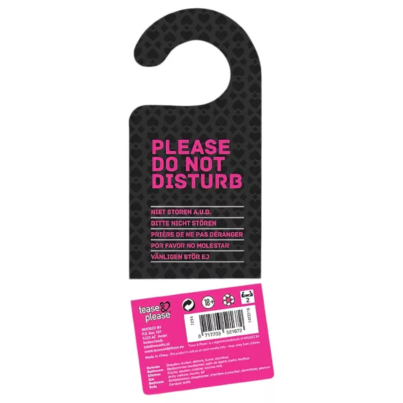 Sex-Würfel mit Türhänger Set (schwarz-pink)