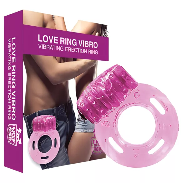 Love in der Tasche - Einweg-Vibrations-Penisring (Pink)