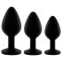 Rianne - 3-teiliges Silikon Anal-Plug Set (Schwarz)