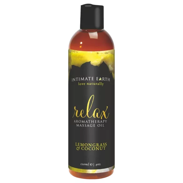 Intimate Earth Relax - Massageöl - Zitronengras-Kokos (120ml)