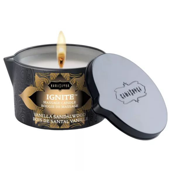 Kama Sutra - Vegane Massagekerze - Vanille-Sandelholz (170g)