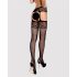 Obsessive S500 – Netzstrumpfhalter-Set - Schwarz (S-L)