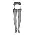 Obsessive S500 – Netzstrumpfhalter-Set - Schwarz (S-L)