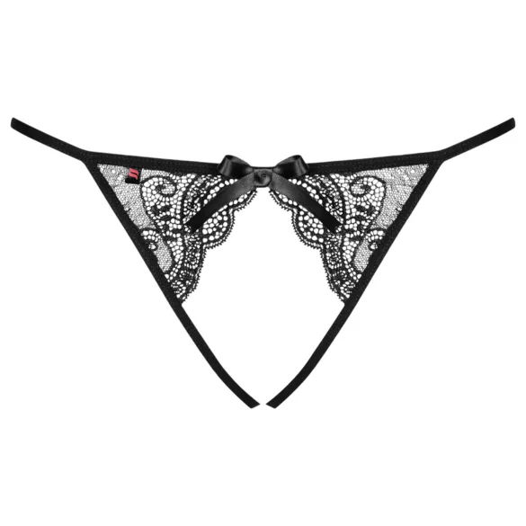 Obsessive Miamor - Netzoffener Spitzen-Slip (Schwarz)