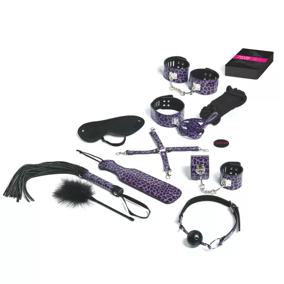 Master & Slave - Fesselspiel-Set (lila-schwarz)