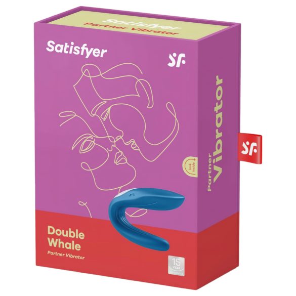 Satisfyer Doppelwal - 2-motoriger Partnervibrator (blau)