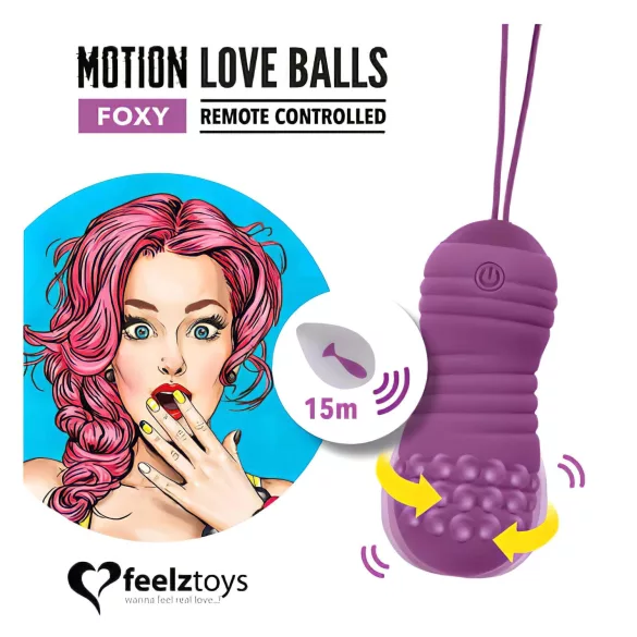 FEELZTOYS Foxy - wasserdichtes vibrierendes Ei (lila)