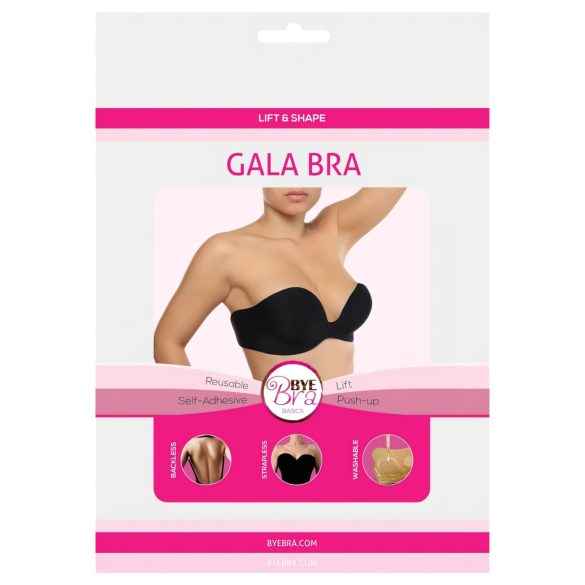 Bye Bra Gala B - unsichtbarer Push-up BH (schwarz)