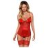 Obsessive Lovica - Spitze Strapstop & String (Rot)