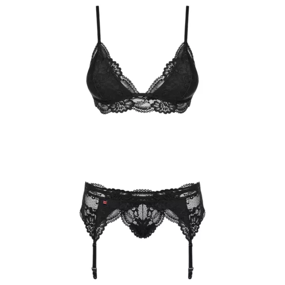 Obsessive 810-SEG-1 - Spitzen Dessous-Set (schwarz)
