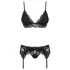 Obsessive 810-SEG-1 - Spitzen Dessous-Set (schwarz)