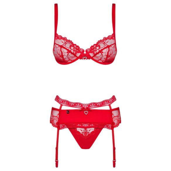 Obsessive Heartina - Dessous-Set (Rot)