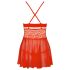 Obsessive 838-BAB-3 - Pikantes Spitzen-Babydoll und String (Rot) - L/XL