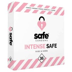SAFE Intense Safe - Gerippt & genoppt Kondome (36 Stk.)