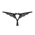 Obsessive 831-THC-1 - Offener Spitzen-Tanga mit Schleife (schwarz) - L/XL