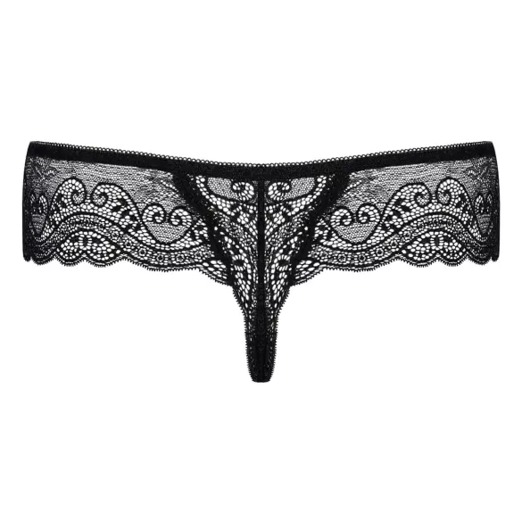 Obsessive Miamor - Edelstein-Spitzenstring für Damen (schwarz) - L/XL