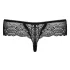Obsessive Miamor - Edelstein-Spitzenstring für Damen (schwarz) - L/XL