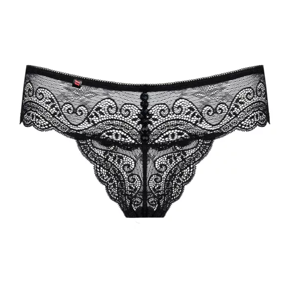 Obsessive Miamor - Edelstein-Spitzenstring für Damen (schwarz) - L/XL