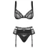 Obsessive Heartina - Dessous-Set (schwarz)