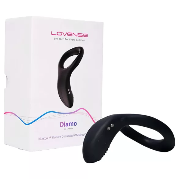 Lovense Diamo - App-gesteuerter vibrierender Penisring für Männer (schwarz)