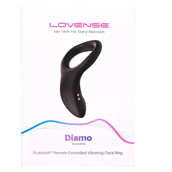 Lovense Diamo - App-gesteuerter vibrierender Penisring für Männer (schwarz)