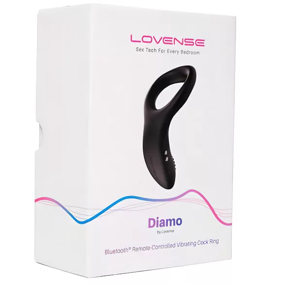 Lovense Diamo - App-gesteuerter vibrierender Penisring für Männer (schwarz)